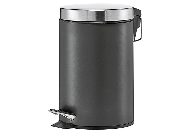 ZELLER PRESENT Treteimer Metall/Edelstahl matt 3 l 26cm Ø17cm schwarz