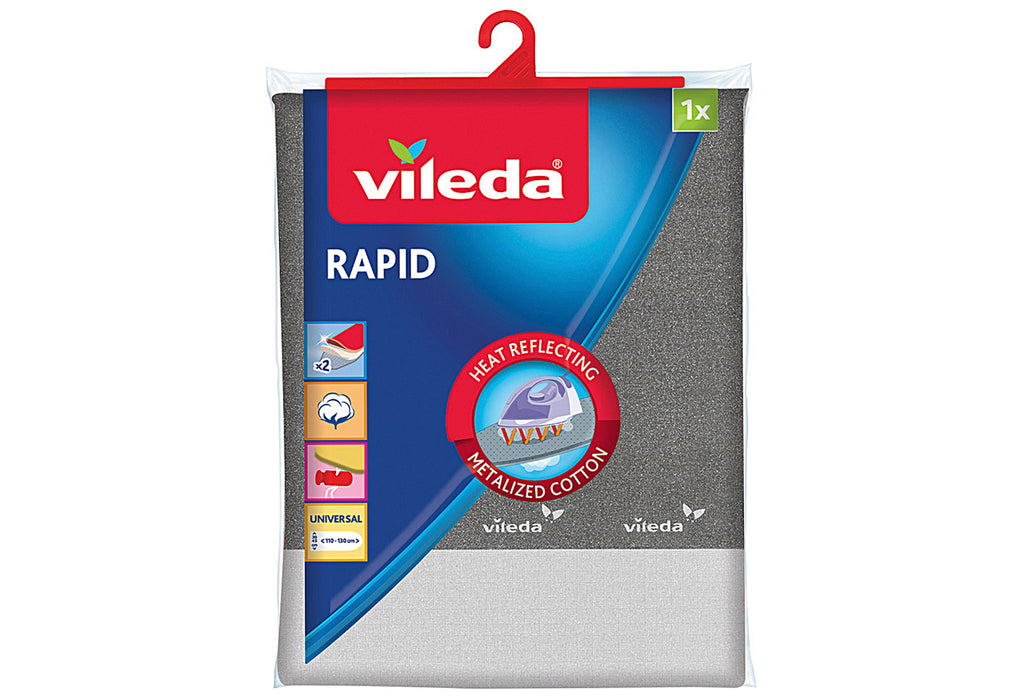 VILEDA Bügeltischbezug Viva Express Rapid 120-130x38-45cm silbergrau-metallic