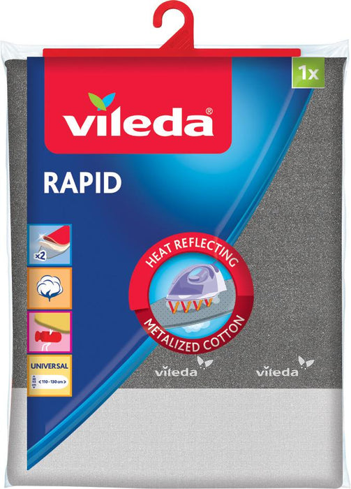 VILEDA Bügeltischbezug Viva Express Rapid 120-130x38-45cm silbergrau-metallic