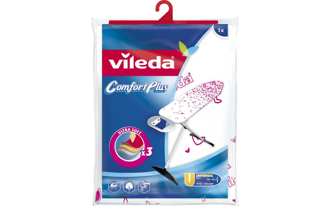 VILEDA Bügeltischbezug Viva Express Comfort Plus 120-130x38-45cm türkis / pink sortiert