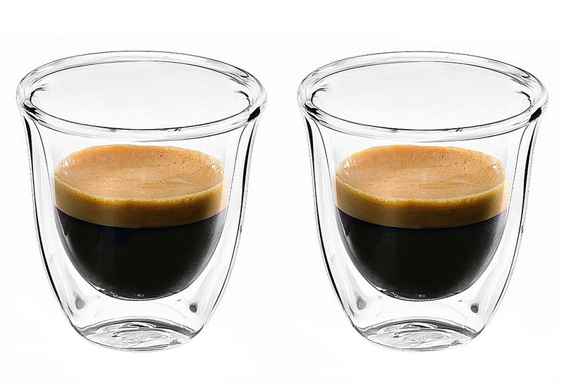 DELONGHI Espressogläser doppelwandige Espresso Thermogläser 60 ml 2er Set
