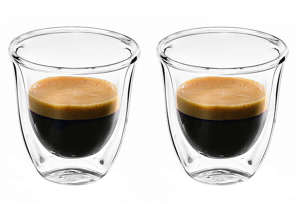 DELONGHI Espressogläser doppelwandige Espresso Thermogläser 60 ml 2er Set