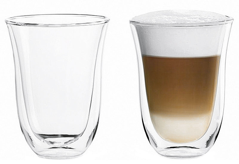 DELONGHI Macchiatogläser doppelwandige Latte Macchiato Thermogläser 220 ml 2er Set