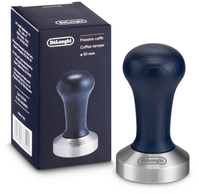 DELONGHI DLSC058 Tamper Edelstahl mit Holzgriff 51mm