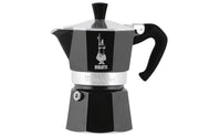 BIALETTI Espressokocher Moka Express Color 6 Tassen schwarz