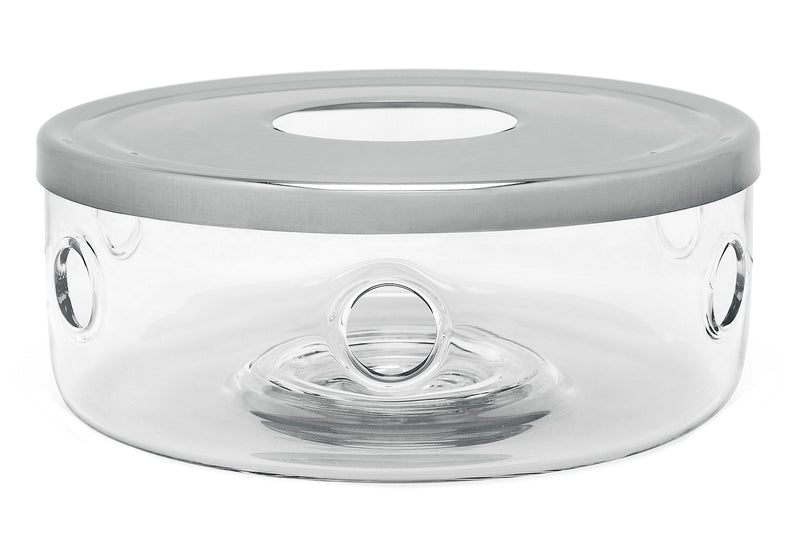 BREDEMEIJER Teewärmer Glas mit Edelstahlplatte
