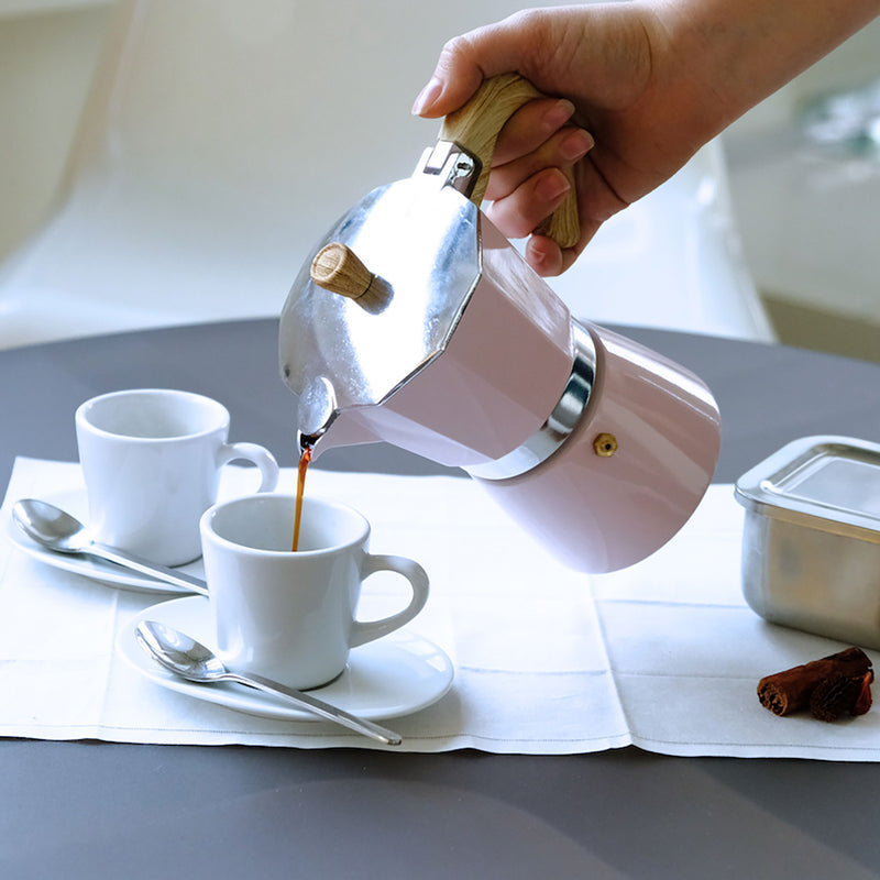 Venezia - Espressokocher, rosa, 6 Tassen