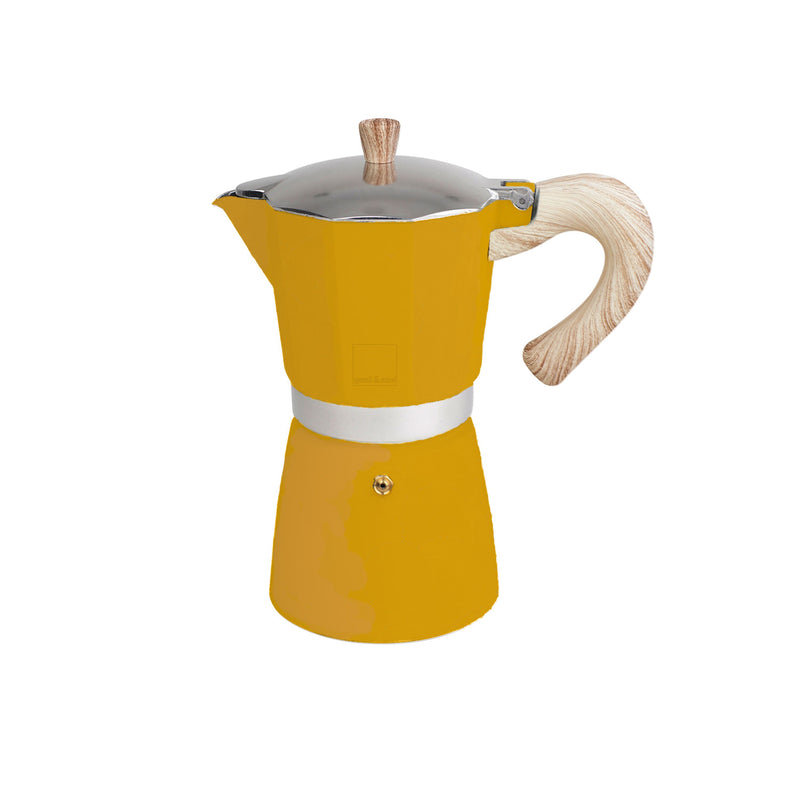 Venezia - Espressokocher, gelb, 3 Tassen