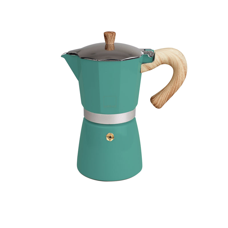 Venezia - Espressokocher, petrol, 6 Tassen