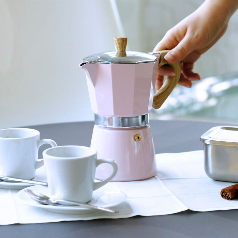 Venezia - Espressokocher, rosa, 9 Tassen