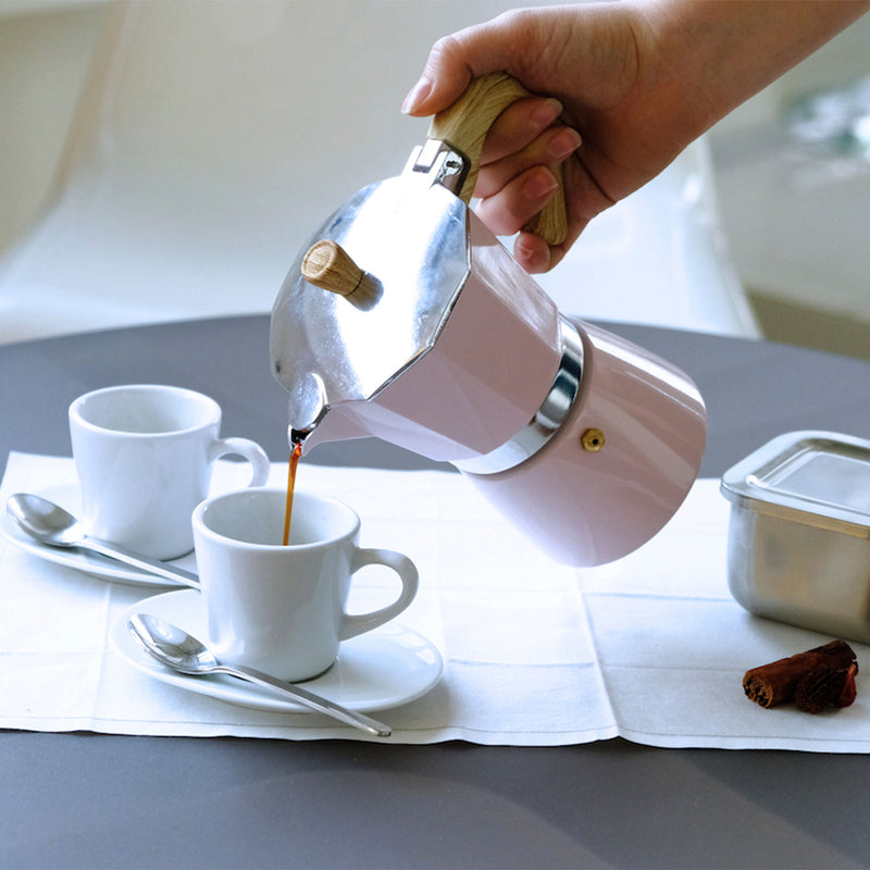 Venezia - Espressokocher, rosa, 9 Tassen
