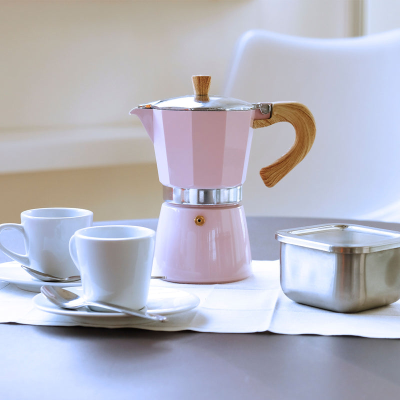 Venezia - Espressokocher, rosa, 9 Tassen