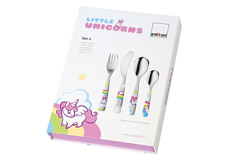 PROFINO Kinderbesteck Einhorn 4teilig