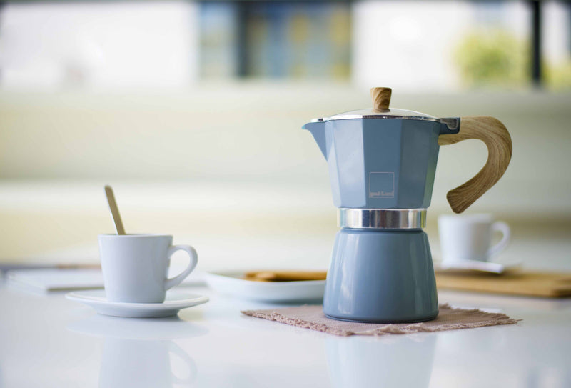 Venezia - Espressokocher, bluedenim, 6 Tassen