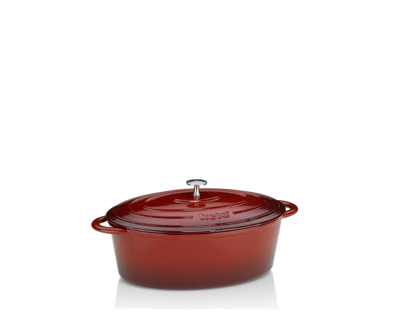 KELA Bräter Calido oval 6l rot/beige