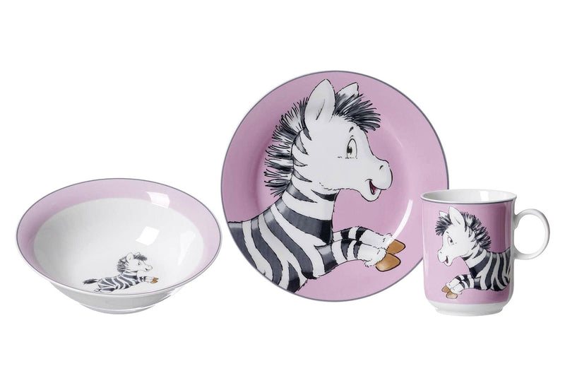 RITZENHOFF & BREKER Kindergeschirr Happy Zoo Zebra 3teilig