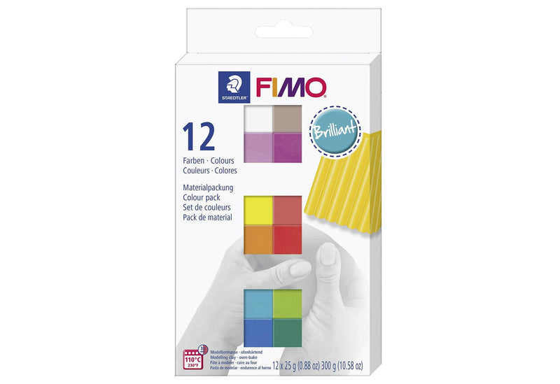 STAEDTLER Modelliermasse Fimo soft  Brilliantfarben 12er sort.