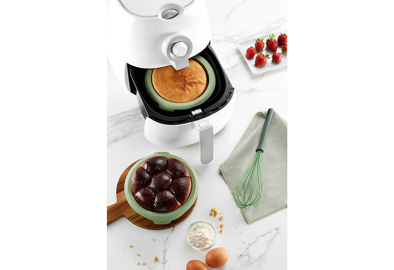 LEKUE Silikonform für Airfryer Ø15cm grün