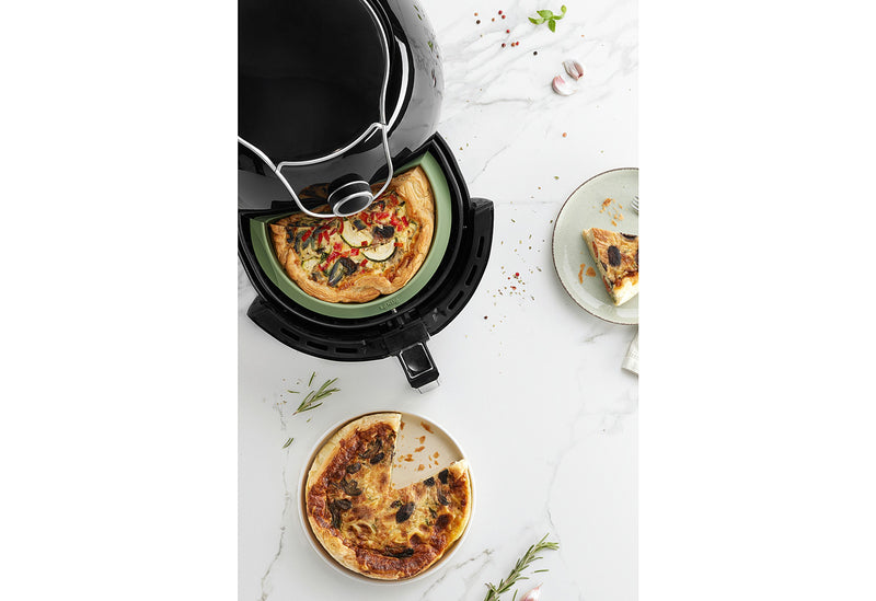 LEKUE Silikonform für Airfryer Ø20cm grün