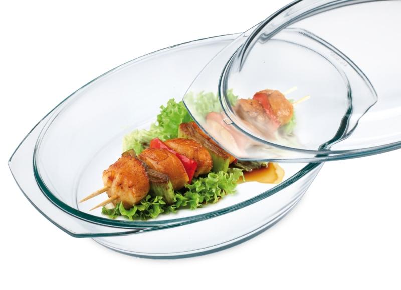 SIMAX Schüssel oval mit flachem Deckel 2,4 l 32x20cm