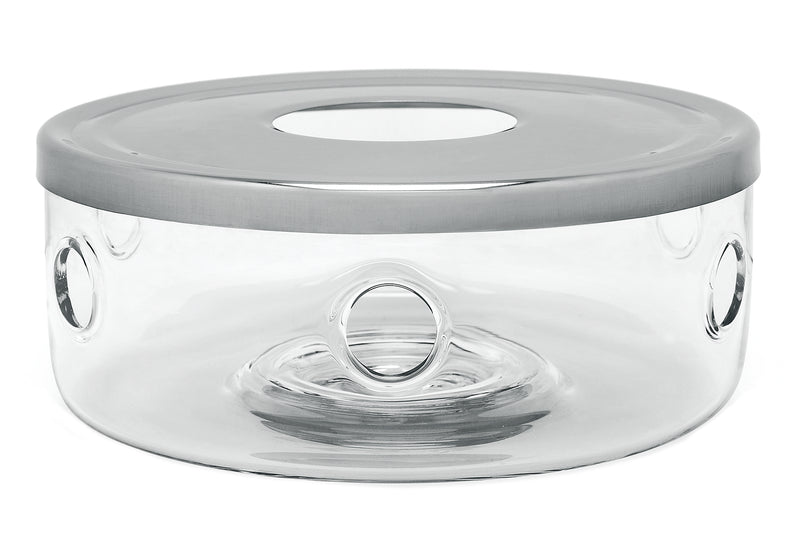 BREDEMEIJER Teewärmer Glas mit Edelstahlplatte