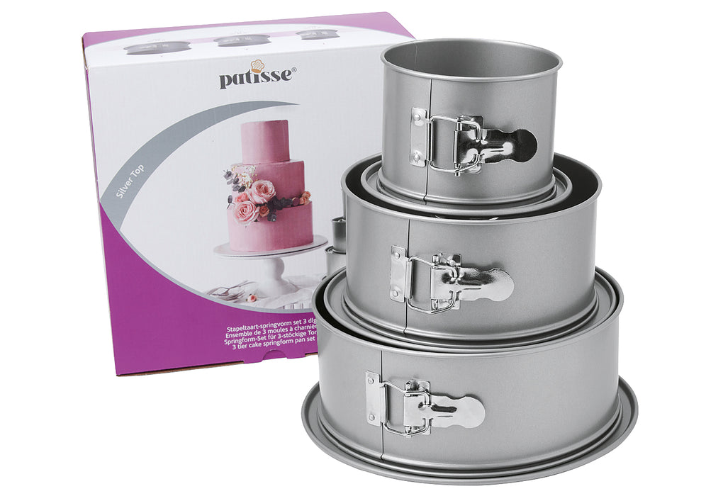 PATISSE Springform Set ( Ø12cm,18cm,22cm H8,5cm) für 3-stöckige Torte