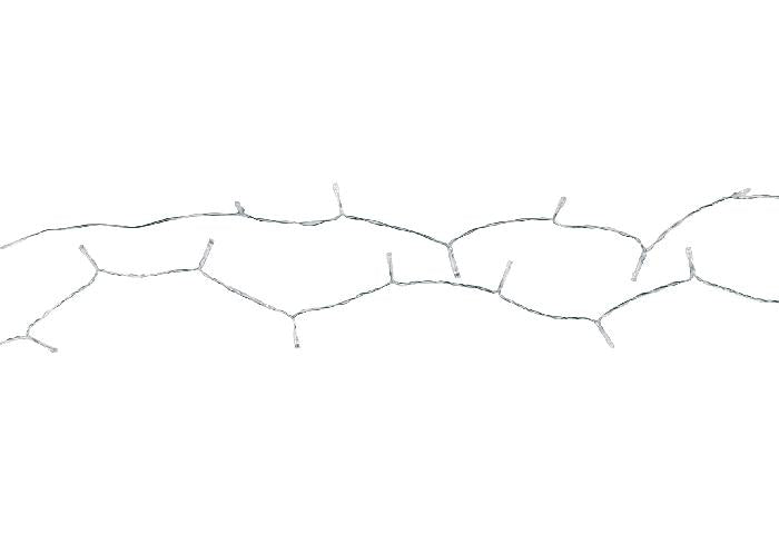 Lichterkette 96 LED warm-weiß und Timer für innen 7,6m transparent