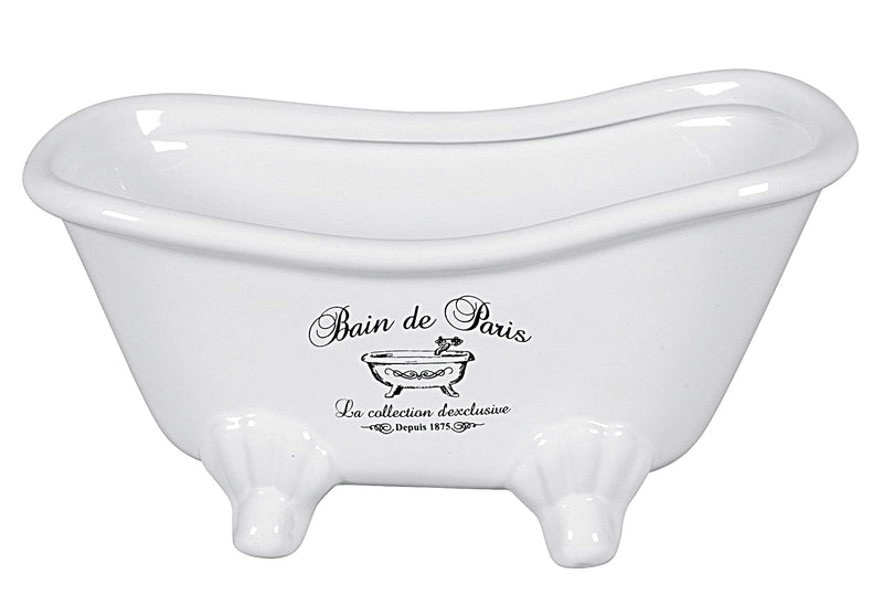 Schale Badewanne Keramik 20x9x10cm weiß