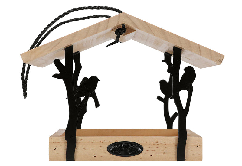 ESSCHERT Vogelfutterhaus Zilpzalp zum Hängen 24,5x24,5x18,3cm
