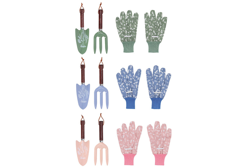ESSCHERT DESIGN Gartengeräte und Handschuhe im Set sortiert