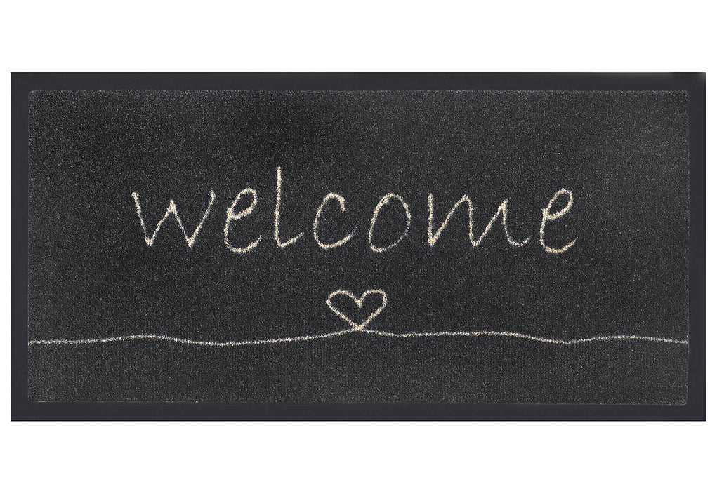 MD-ENTREE Schmutzfangmatte Emotion XS welcome heart 40x80cm schwarz