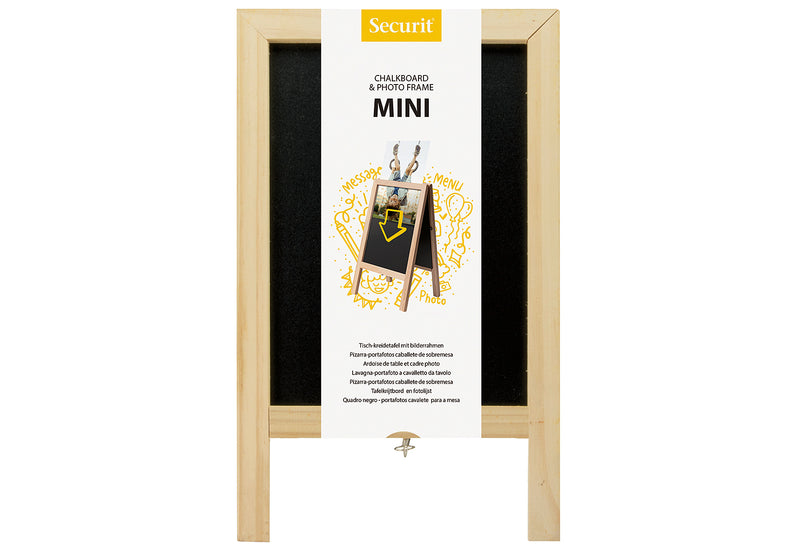 SECURIT Tischaufsteller Mini mit Holzrahmen