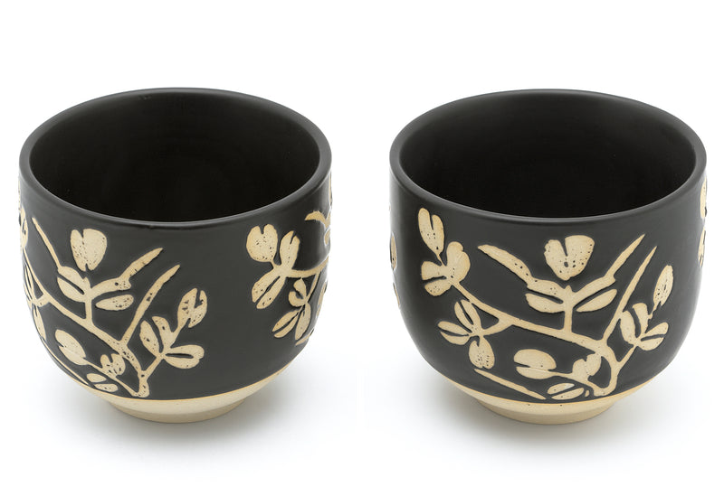 BREDEMEIJER Geschenkset Sichuan (Teekanne 1l mit 2 Teebechern 100ml) schwarz