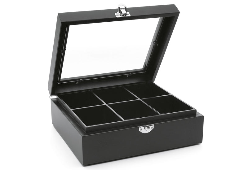 BREDEMEIJER Teebox 6er mit Fenster schwarz