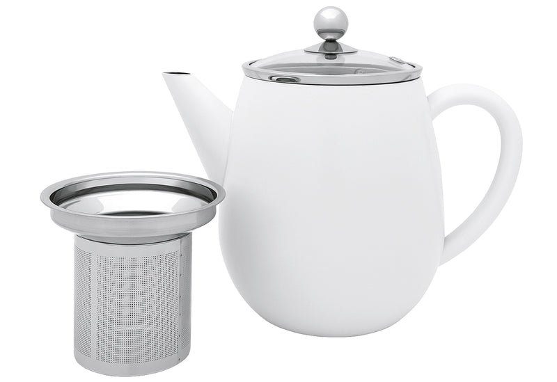 BREDEMEIJER Teekanne Duet Eva 1,1l matt weiß