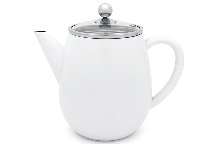 BREDEMEIJER Teekanne Duet Eva 1,1l matt weiß