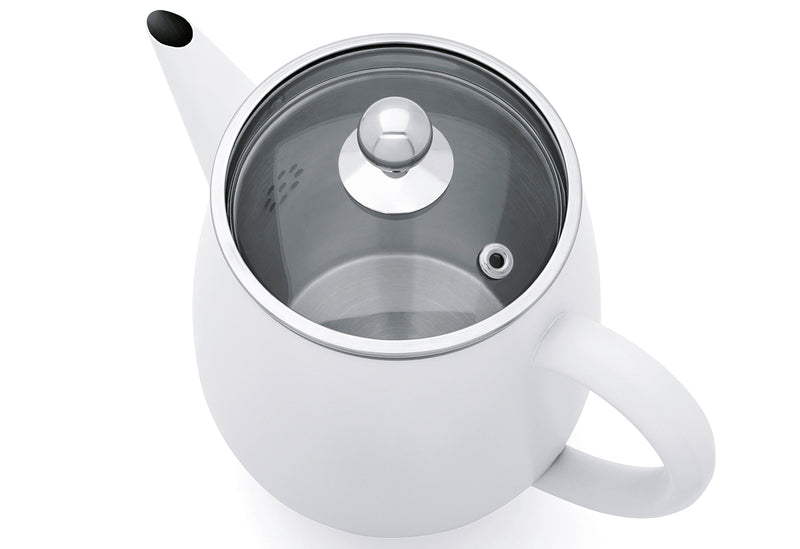 BREDEMEIJER Teekanne Duet Eva 1,1l matt weiß