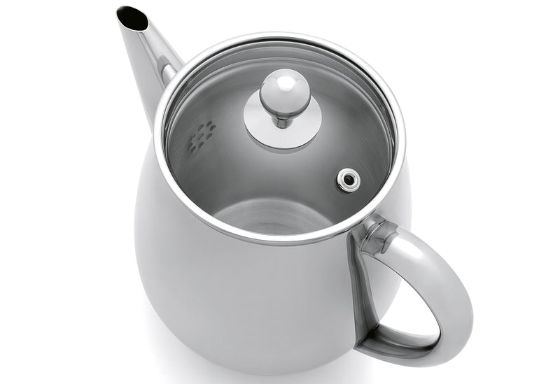 BREDEMEIJER Teekanne Duet Eva 1,1l Edelstahl poliert