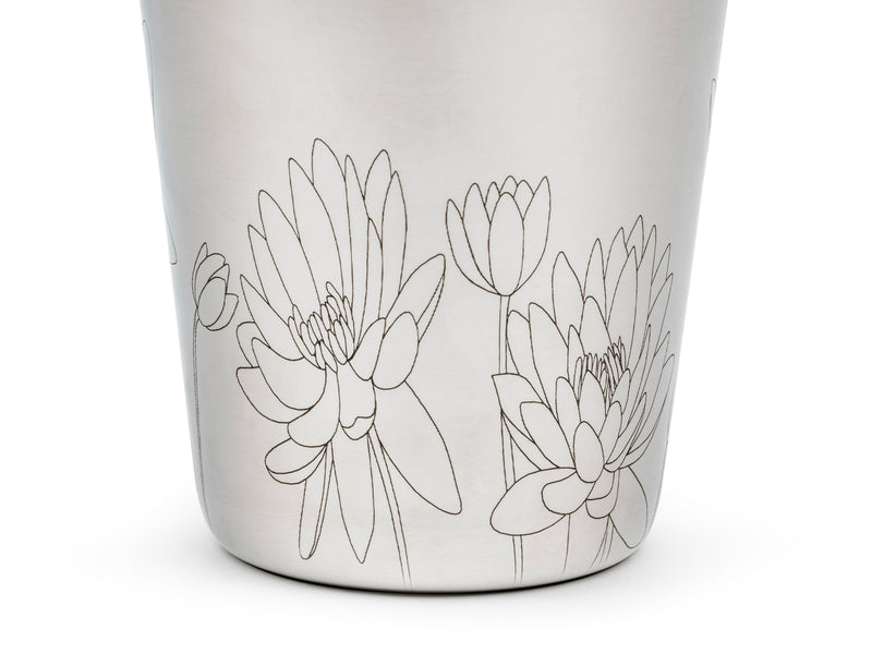 LEOPOLD Cocktail Shaker Flowers Edelstahl