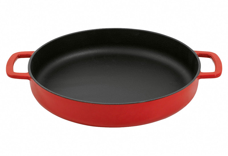 COMBEKK Bratpfanne Sous-Chef Ø28cm mit Doppelgriff rot