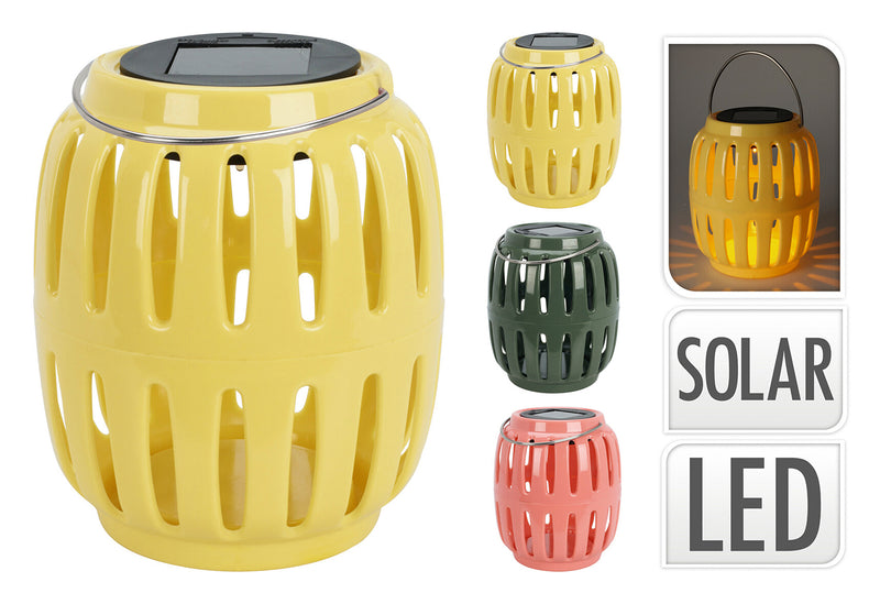 Solar Laterne 13,5x15,8cm farbig sortiert