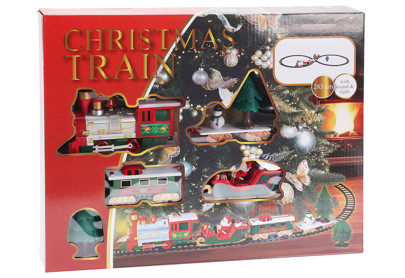 Weihnachtszug mit Licht und Musik Batterie 22teilig