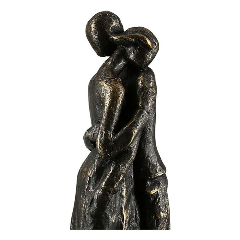 Tolle repräsentative Motto Design Figur als liebevolles Paar, Skulptur und Kunstobjekt, Modell „ DER BESTE BEWEIS... „ bronzefarbenes finish, Maße 25 x 13 x 8 cm, pure Lebensfreude