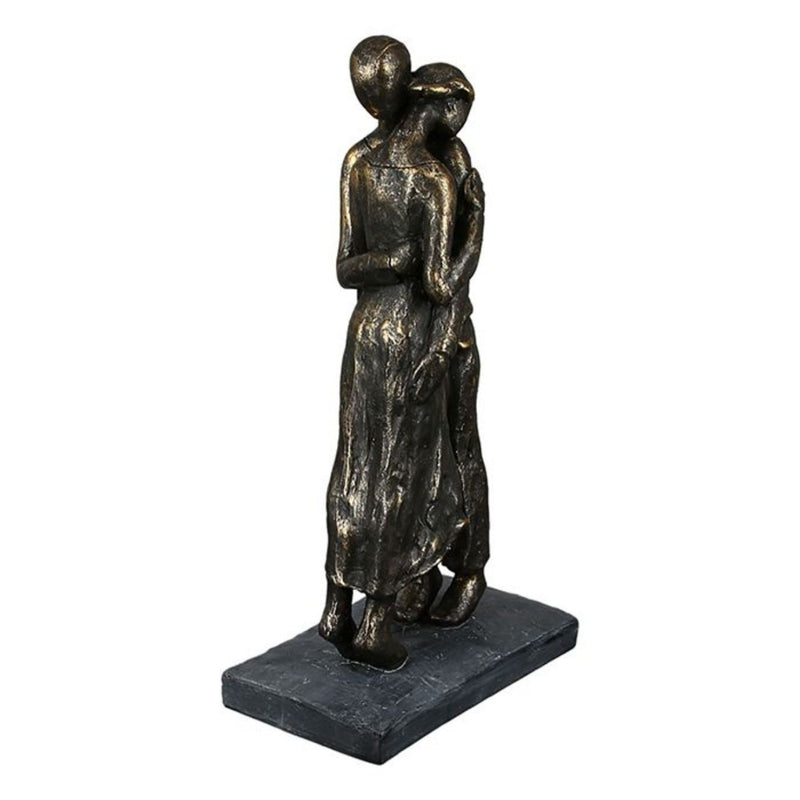 Tolle repräsentative Motto Design Figur als liebevolles Paar, Skulptur und Kunstobjekt, Modell „ DER BESTE BEWEIS... „ bronzefarbenes finish, Maße 25 x 13 x 8 cm, pure Lebensfreude