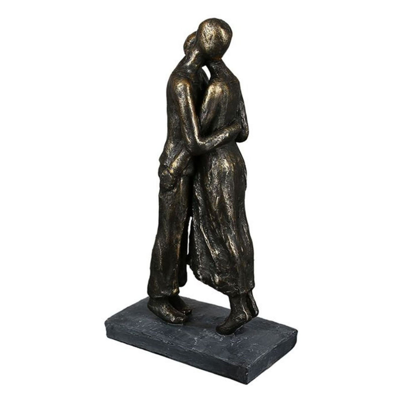 Tolle repräsentative Motto Design Figur als liebevolles Paar, Skulptur und Kunstobjekt, Modell „ DER BESTE BEWEIS... „ bronzefarbenes finish, Maße 25 x 13 x 8 cm, pure Lebensfreude