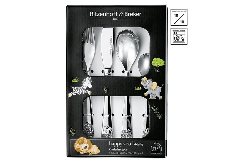 RITZENHOFF & BREKER Kinderbesteck Happy Zoo 4teilig