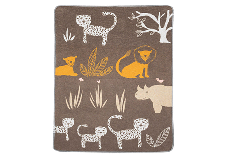 FUSSENEGGER Babydecke Dschungel 90x70cm braun