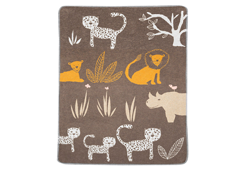 FUSSENEGGER Babydecke Dschungel 90x70cm braun