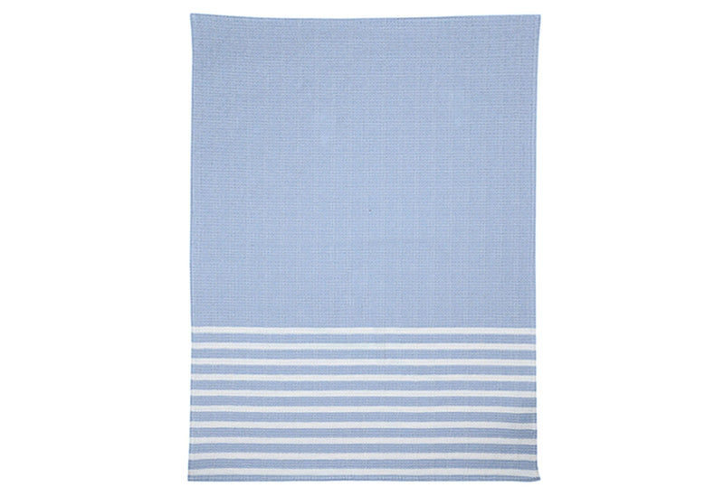 FUSSENEGGER Kids Waffeldecke Streifen 90x70cm bleu