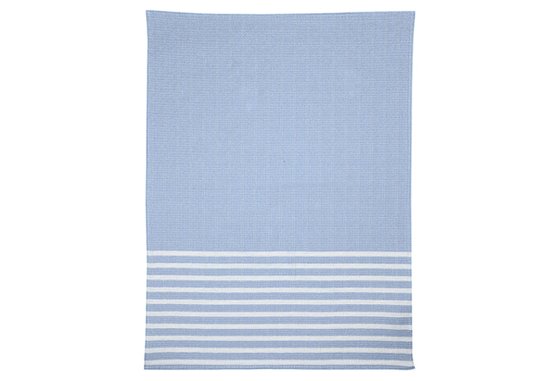 FUSSENEGGER Kids Waffeldecke Streifen 90x70cm bleu